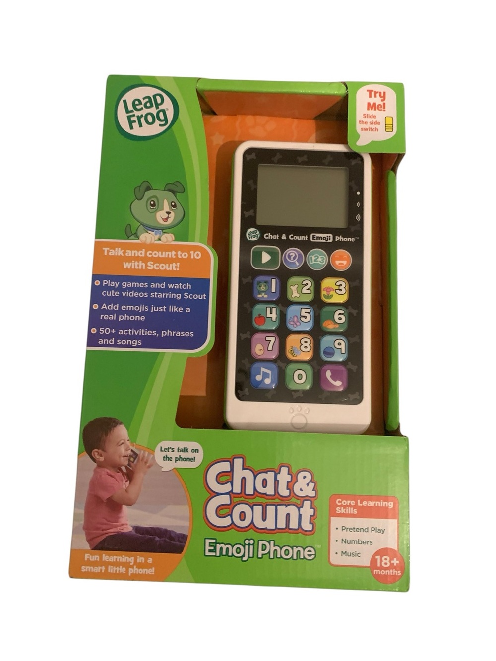 LeapFrog Chat & Count Emoji Phone - White and Black